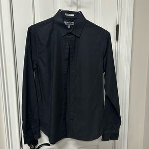 Express Black Button up Dress Shirt Fitted
